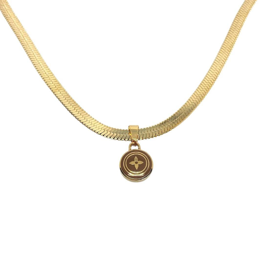 Authentic Louis Vuitton Pastilles Light Brown Pendant Necklace