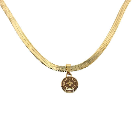 Authentic Louis Vuitton Pastilles Light Brown Pendant Necklace