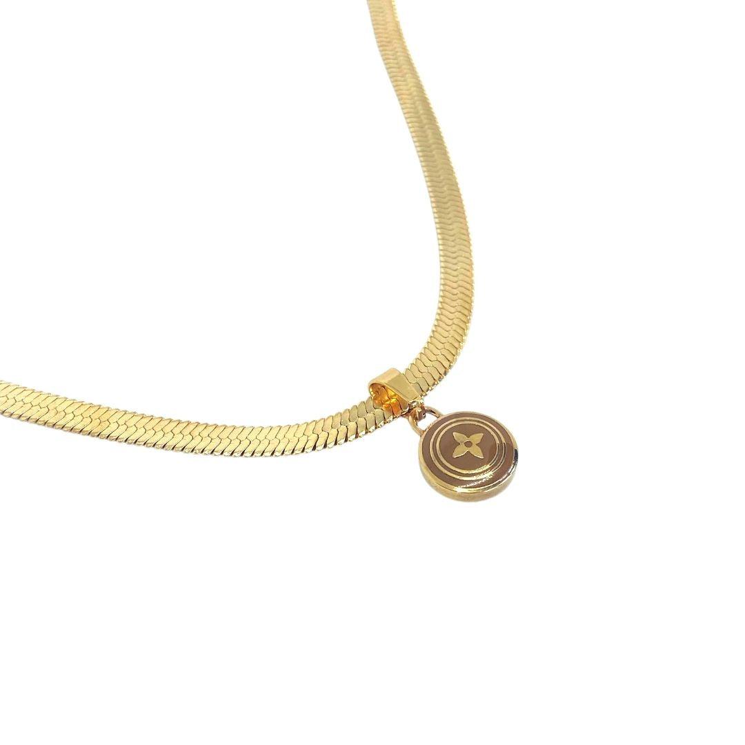 Authentic Louis Vuitton Pastilles Light Brown Pendant Necklace