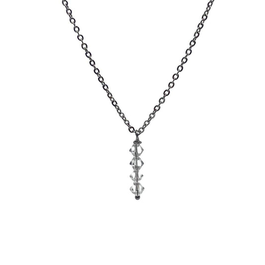 Crystals Recycled Beads Necklace