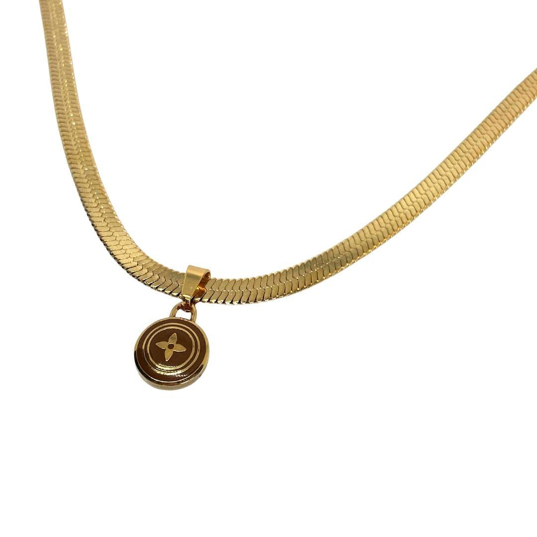 Authentic Louis Vuitton Pastilles Light Brown Pendant Necklace