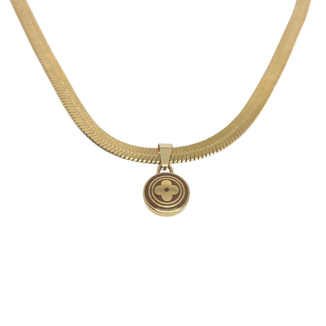 Authentic Louis Vuitton Pastilles Light Brown Pendant Necklace