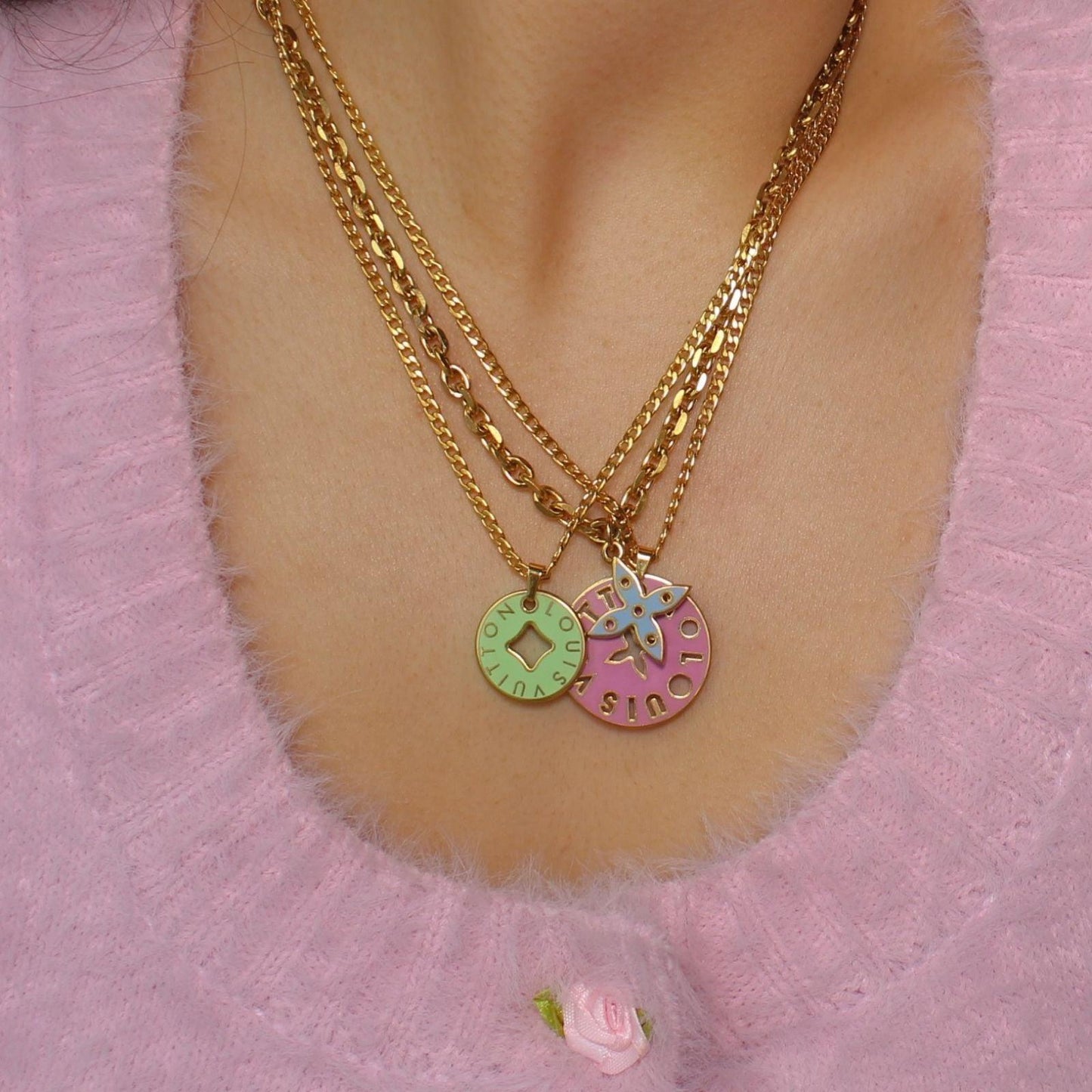 Authentic Looping Louis Vuitton Charm - Necklace