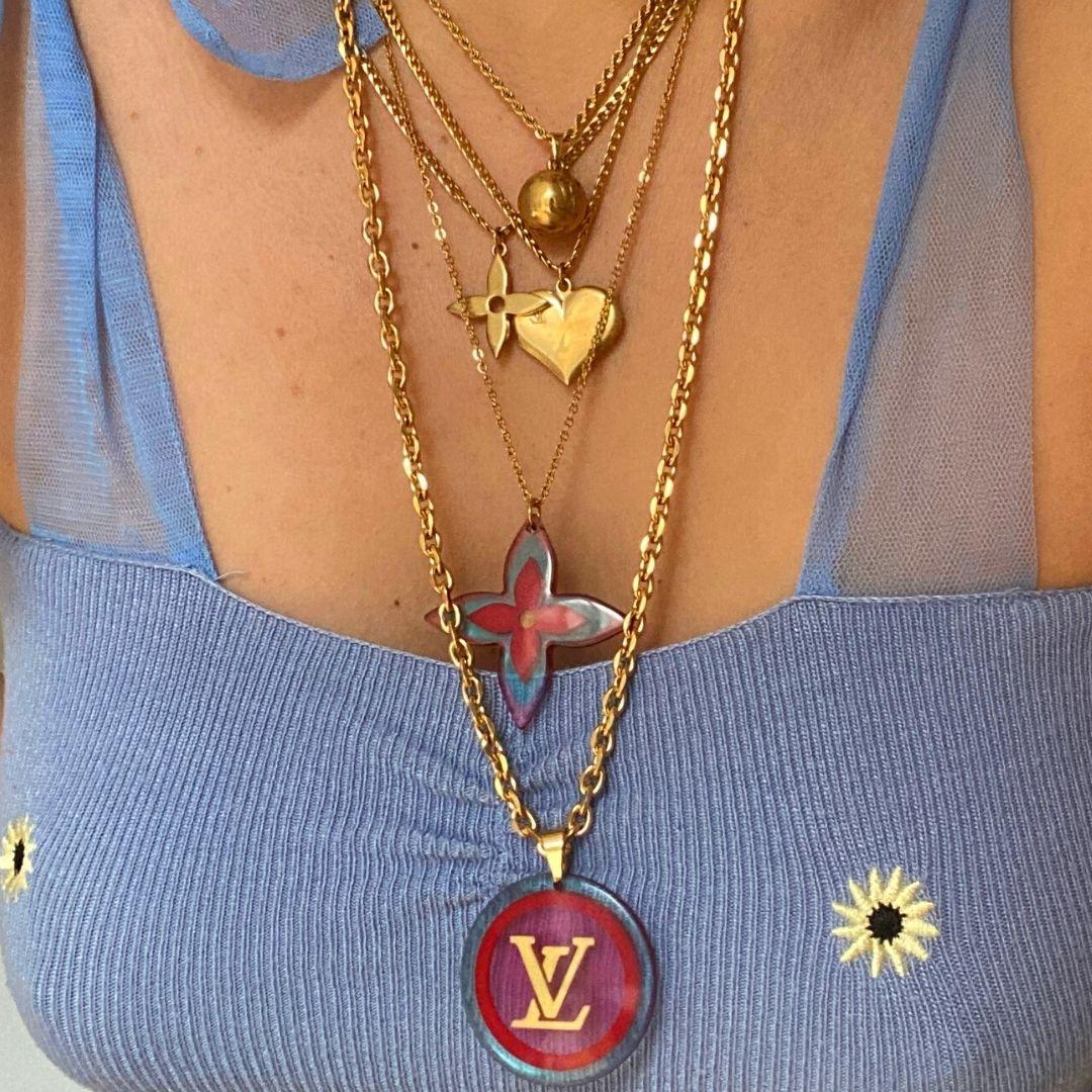 Authentic Louis Vuitton Charm- Reworked Necklace