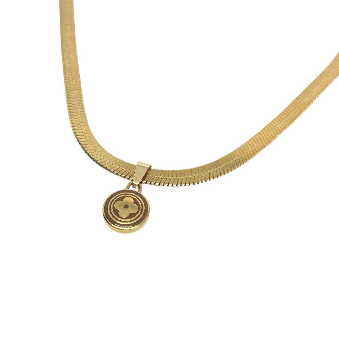 Authentic Louis Vuitton Pastilles Light Brown Pendant Necklace