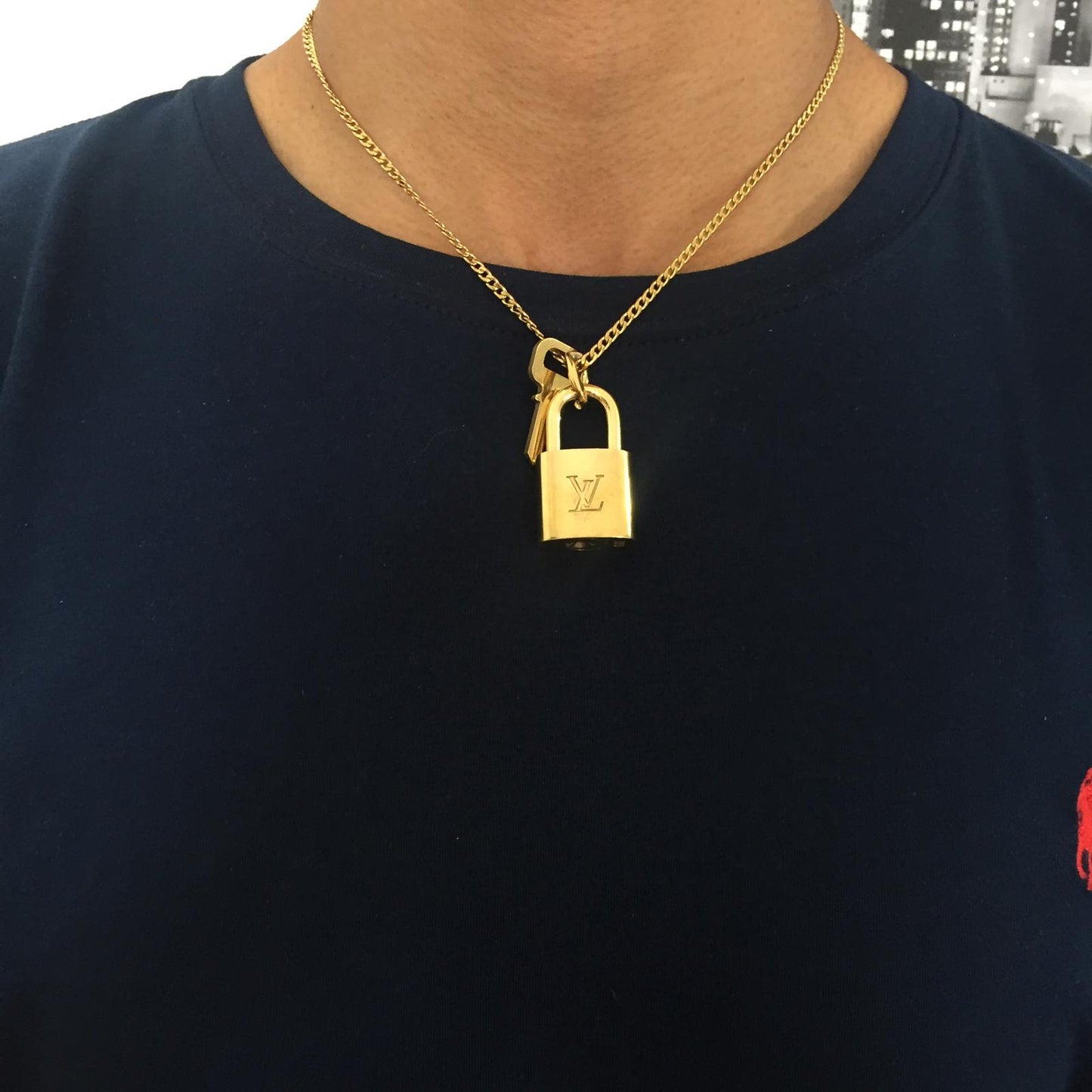 Louis Vuitton Necklace Padlock with single chain For Him