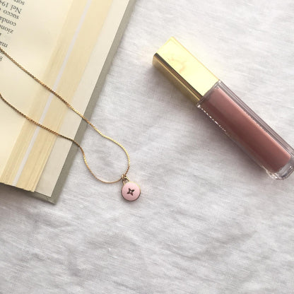 Authentic Louis Vuitton Mini Blush Pendant- Upcycled Necklace
