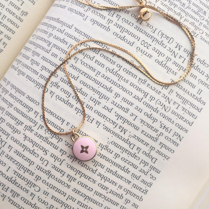 Authentic Louis Vuitton Mini Blush Pendant- Upcycled Necklace