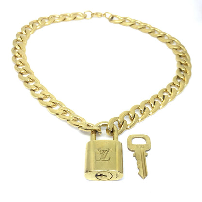 Louis Vuitton Padlock with Chunky Chain Necklace