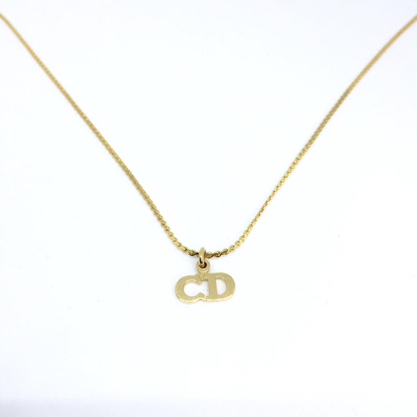 Authentic Dior pendant Tag- Dainty Reworked Necklace