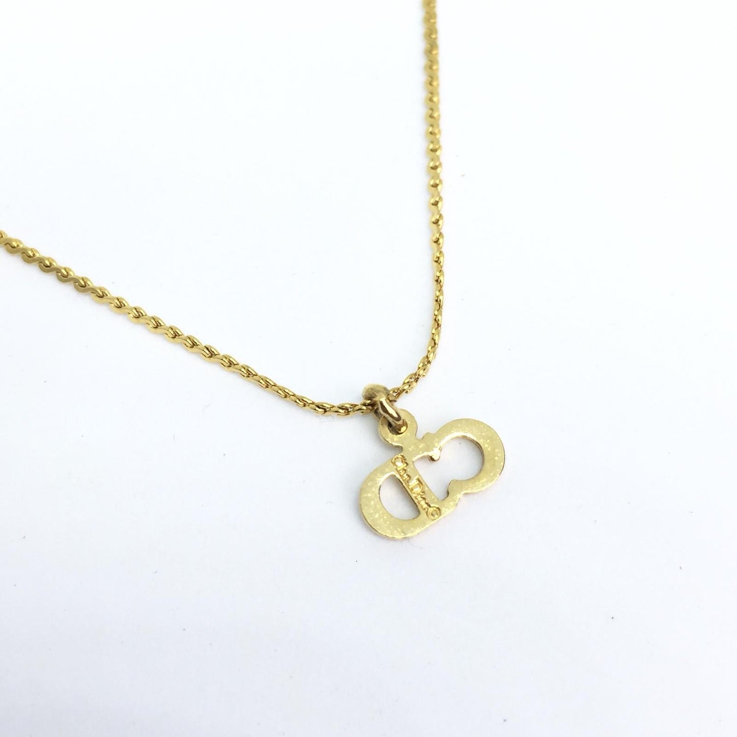 Authentic Dior pendant Tag- Dainty Reworked Necklace