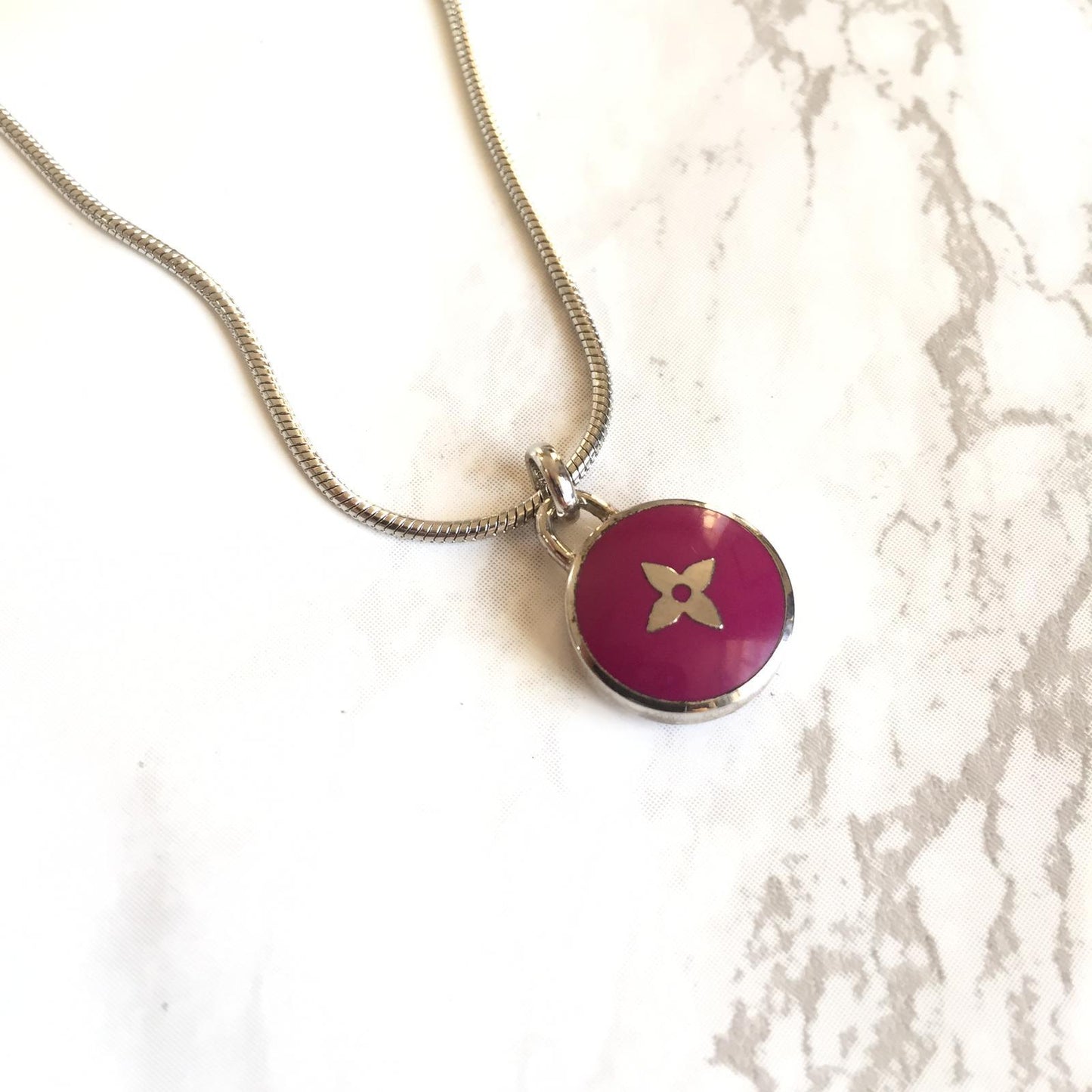 Authentic Louis Vuitton Cerise Pendant- Reworked Necklace
