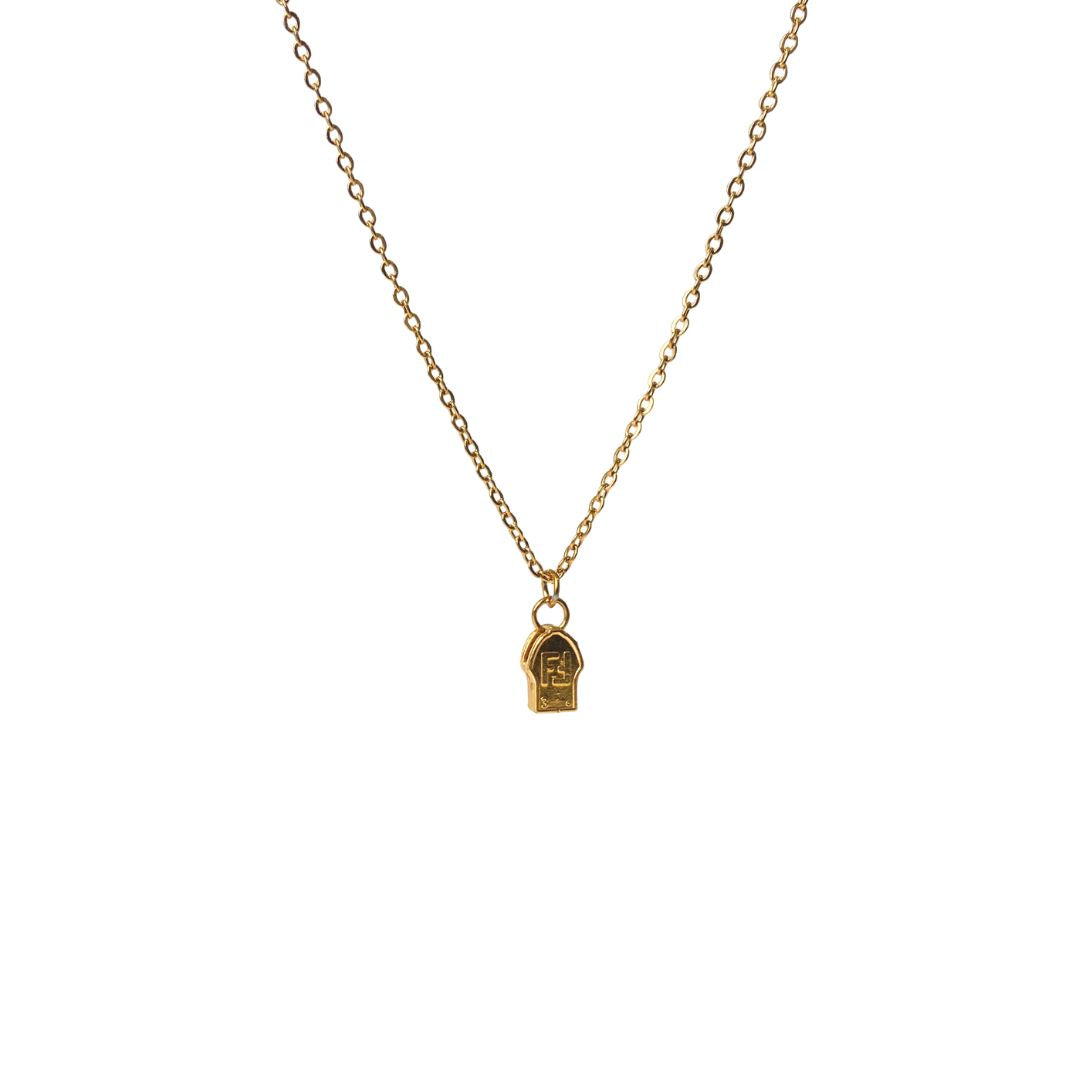 Authentic Fendi Zipper - Repurposed Necklace