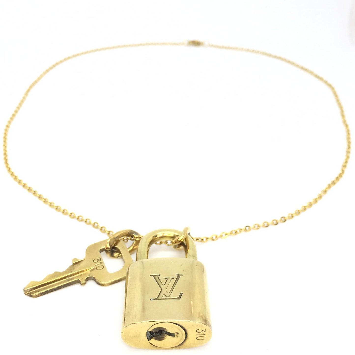 Louis Vuitton Padlock Necklace with Single Chain