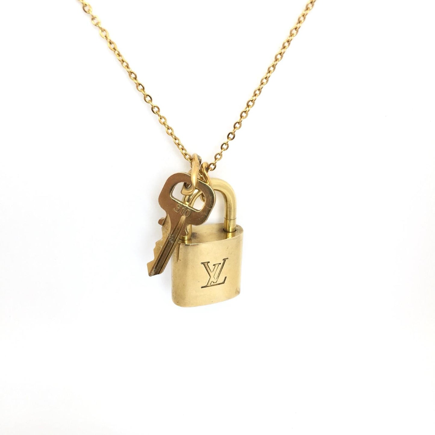 Louis Vuitton Padlock Necklace with Single Chain