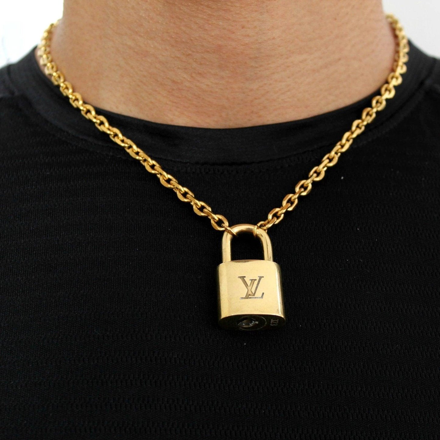 Louis Vuitton Padlock Necklace Bracelet Key Set for Him