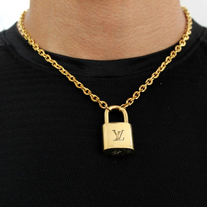 Louis Vuitton Padlock Necklace Bracelet Key Set for Him
