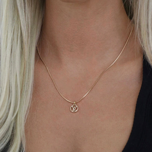 Dainty LV Pendant Necklace