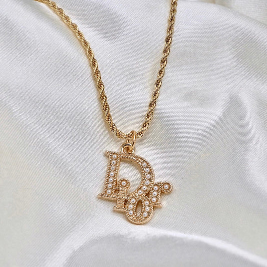 Dior Pearl Rope Chain Necklace