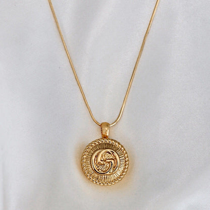 GG Gold Button Necklace