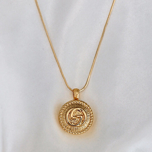 GG Gold Button Necklace