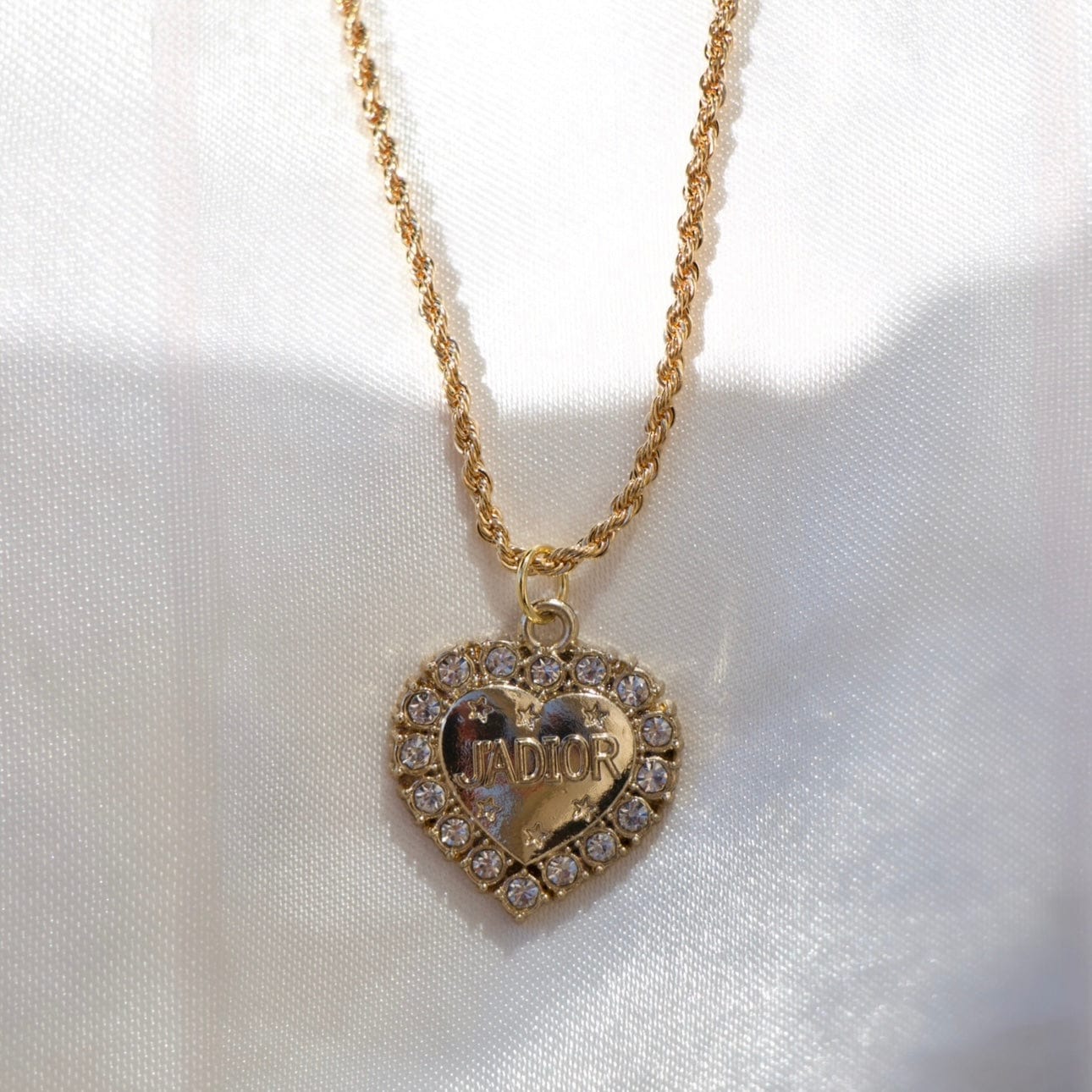 J’adior Pave Heart Necklace
