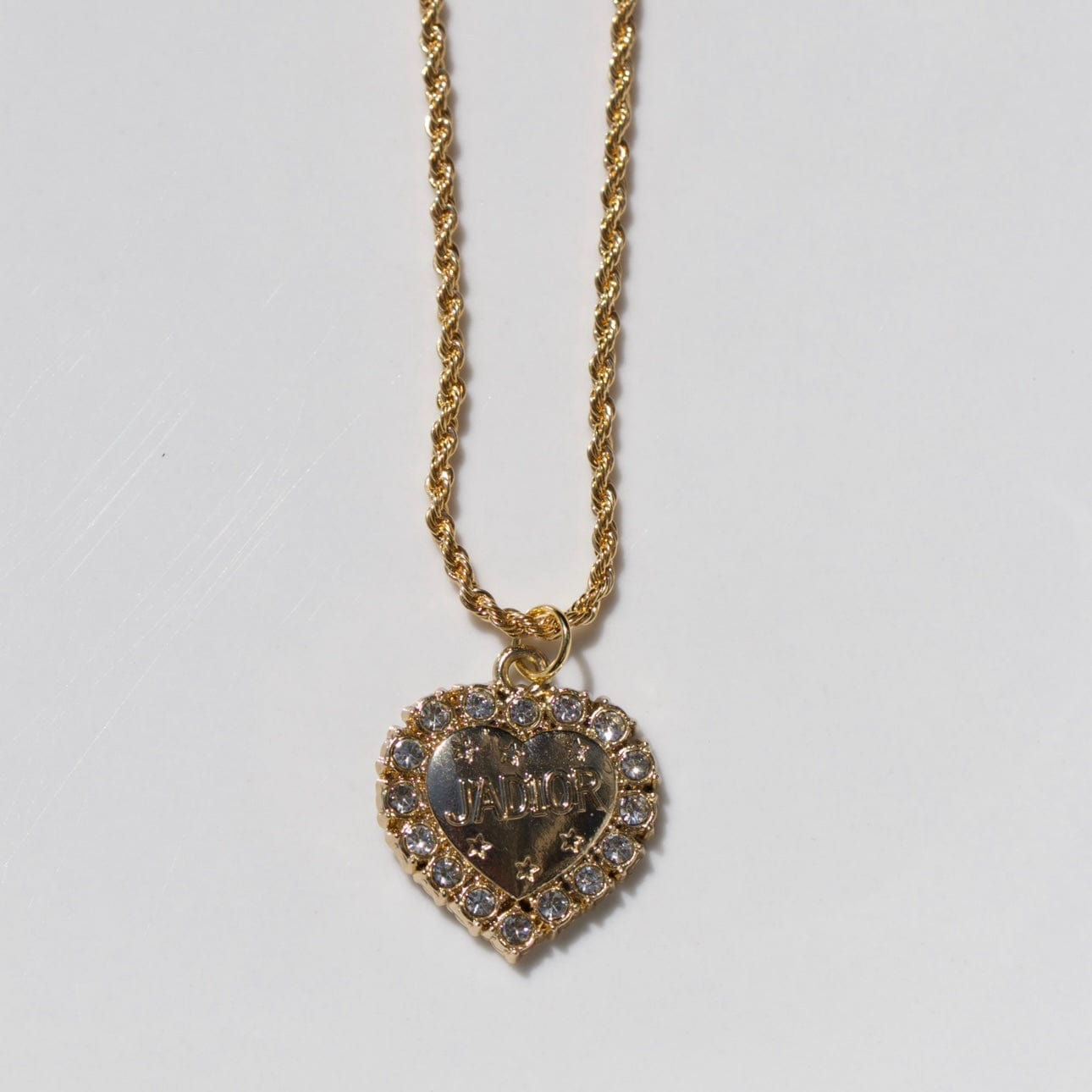 J’adior Pave Heart Necklace