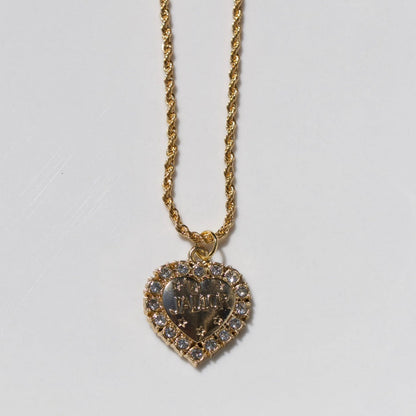 J’adior Pave Heart Necklace