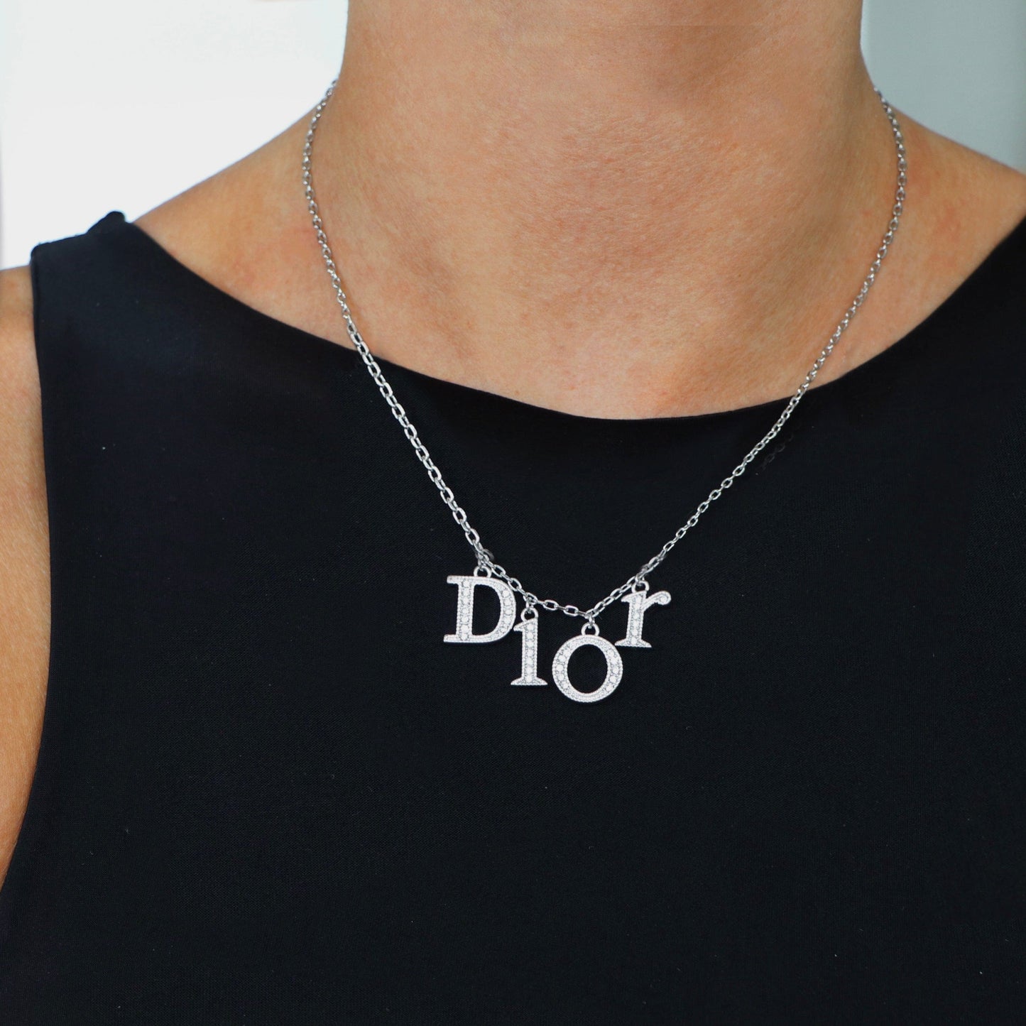 J’adore Silver Letter Necklace
