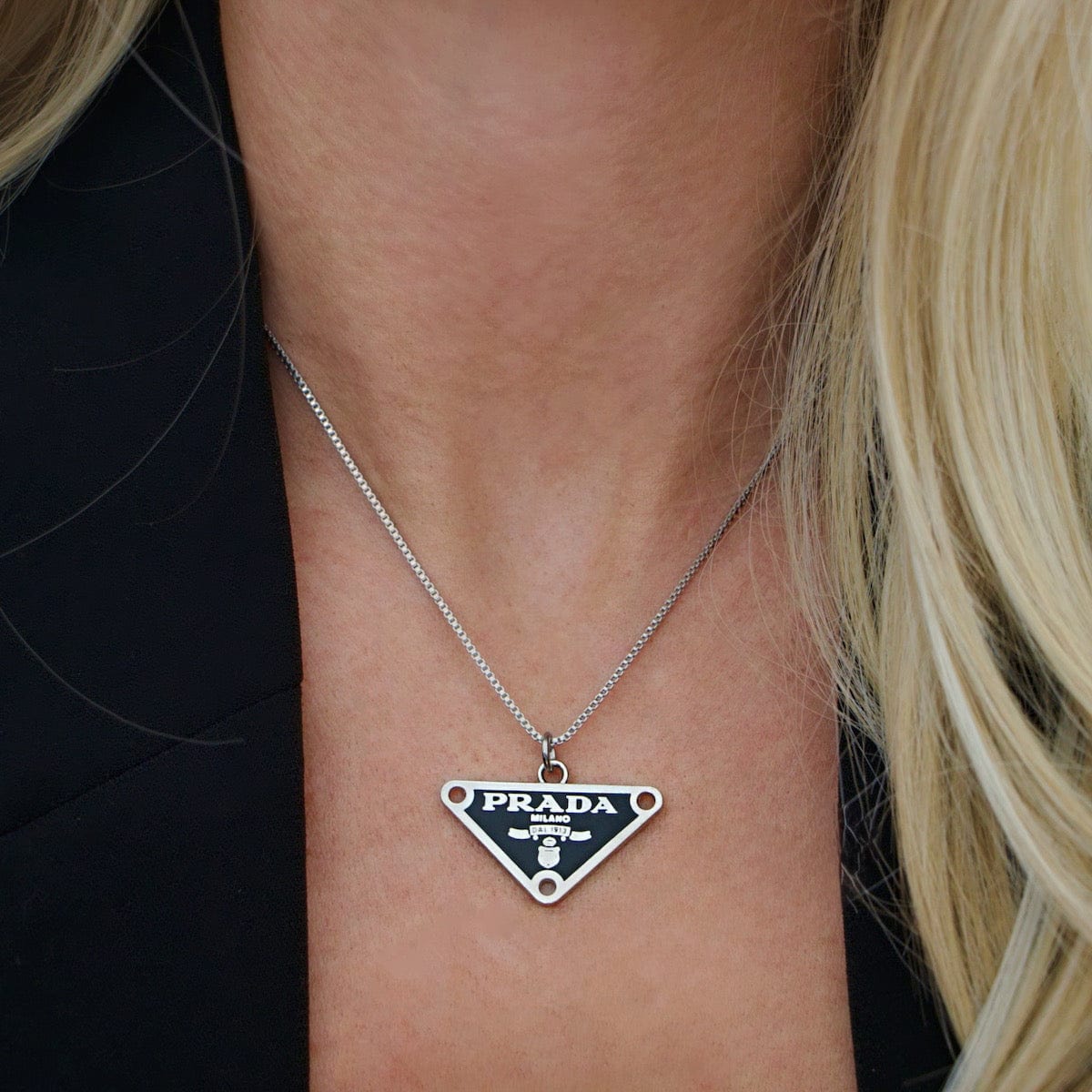 Milano Noir Chain Pendant Necklace