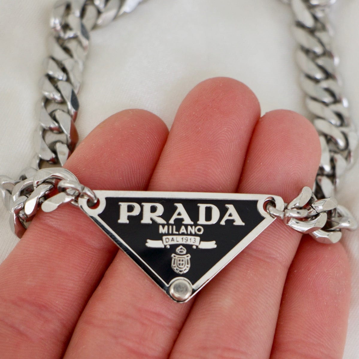 Milano Noir Silver Necklace