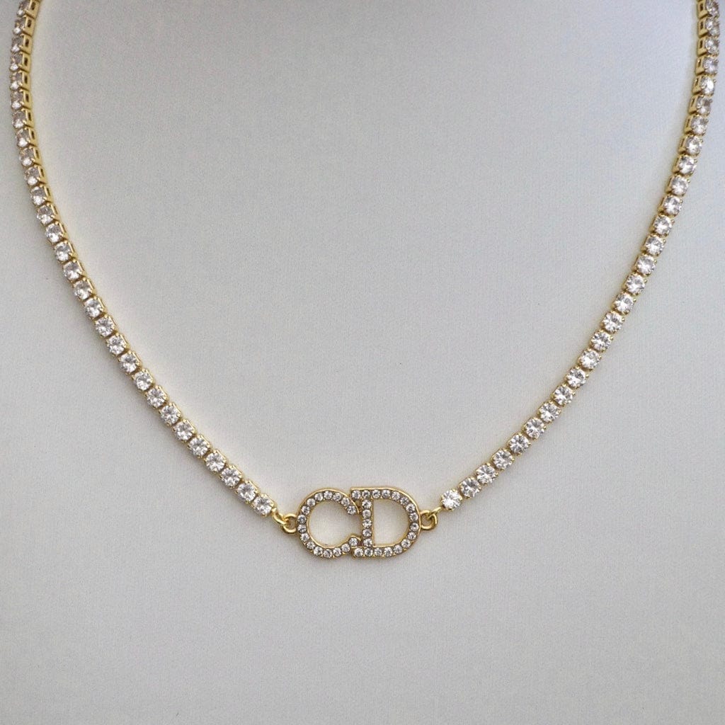 Crystal CD Choker Necklace