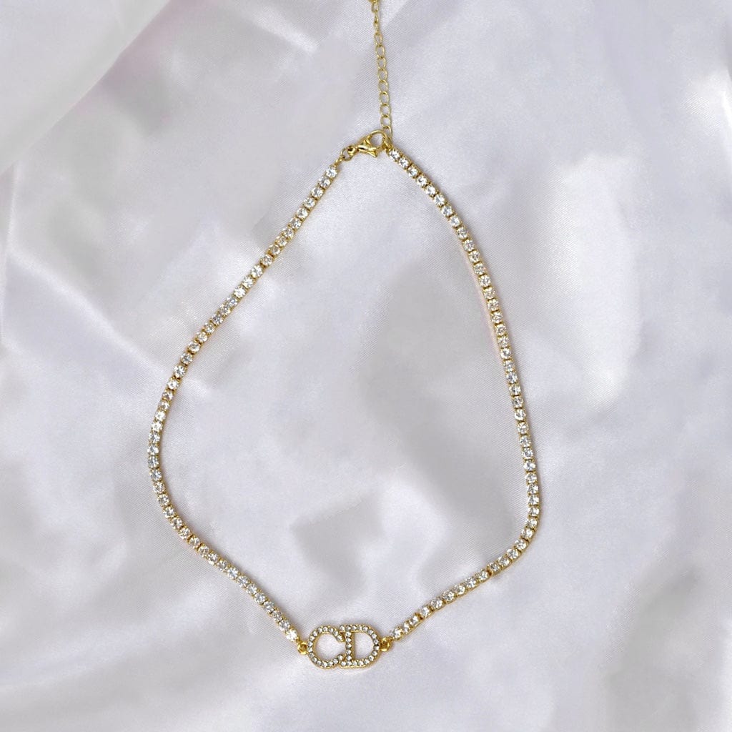 Crystal CD Choker Necklace
