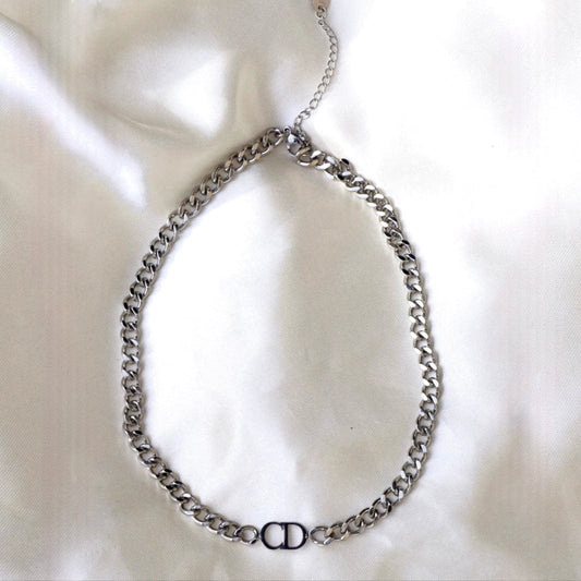 Silver Chain Link CD Choker