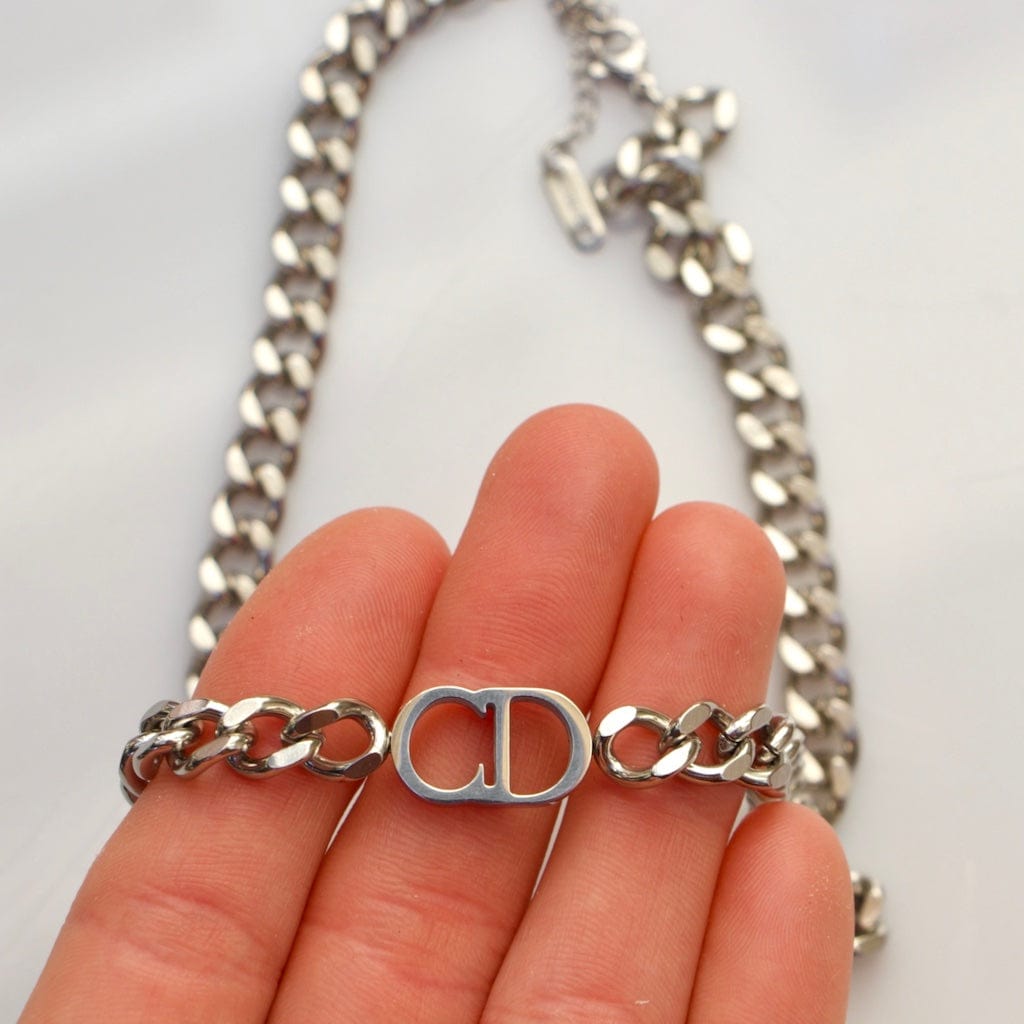 Silver Chain Link CD Choker