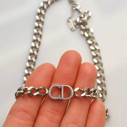 Silver Chain Link CD Choker