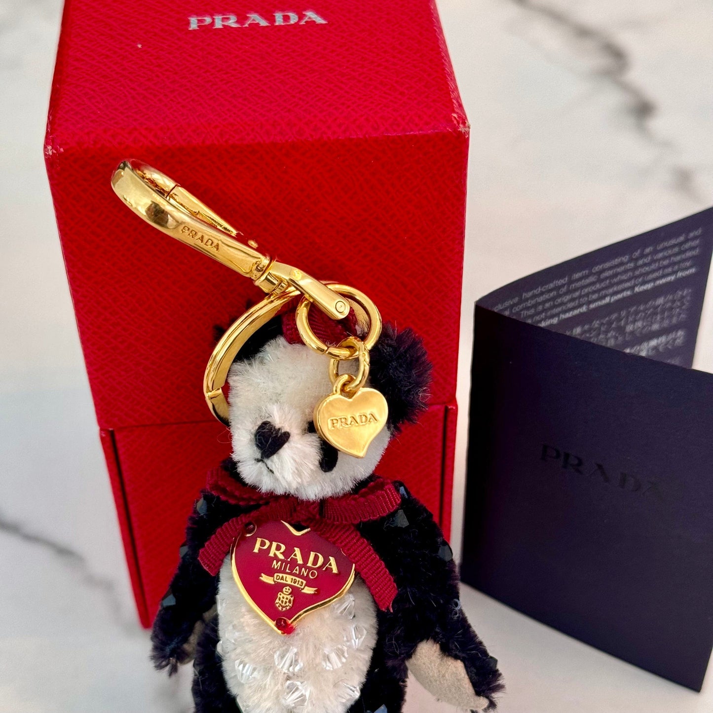 Prada Red Heart Necklace