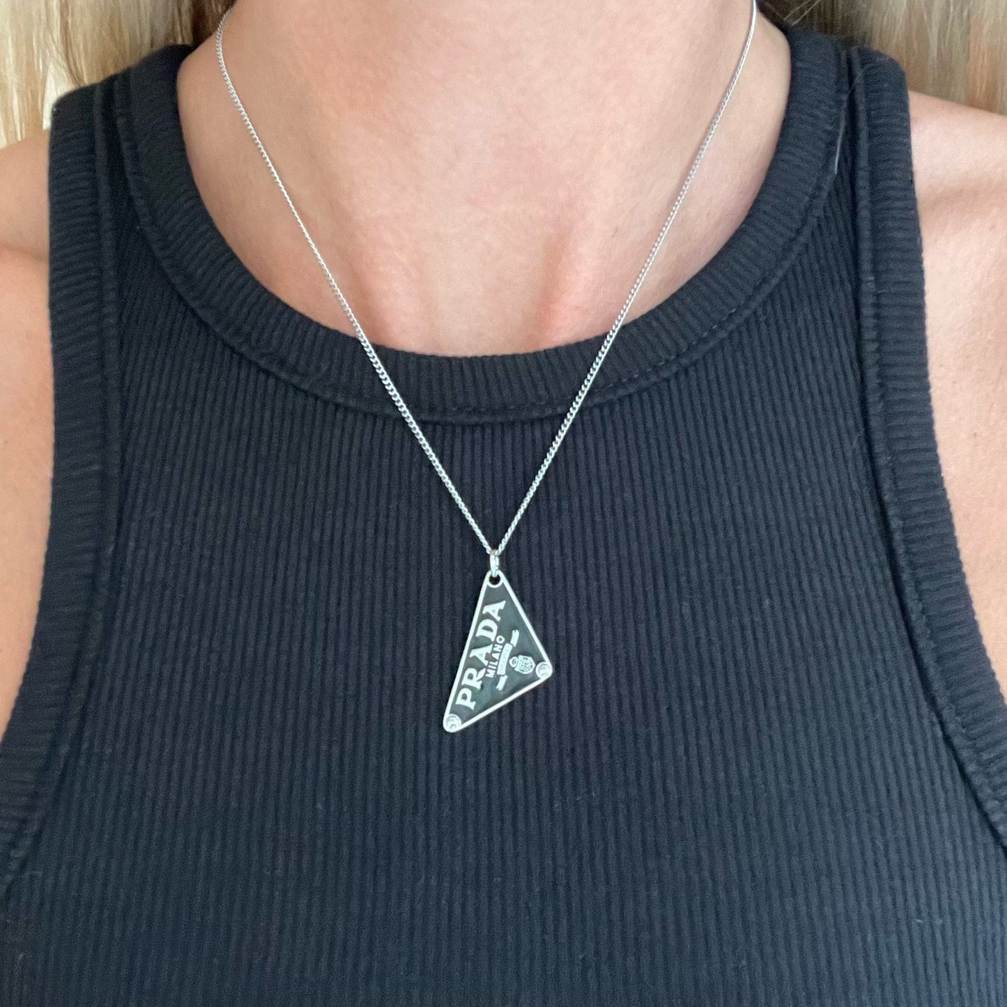 Prada Tag Necklace