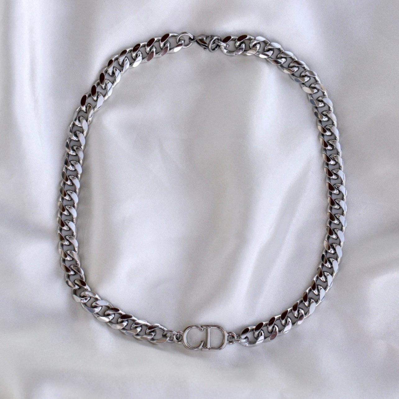 Silver CD Choker