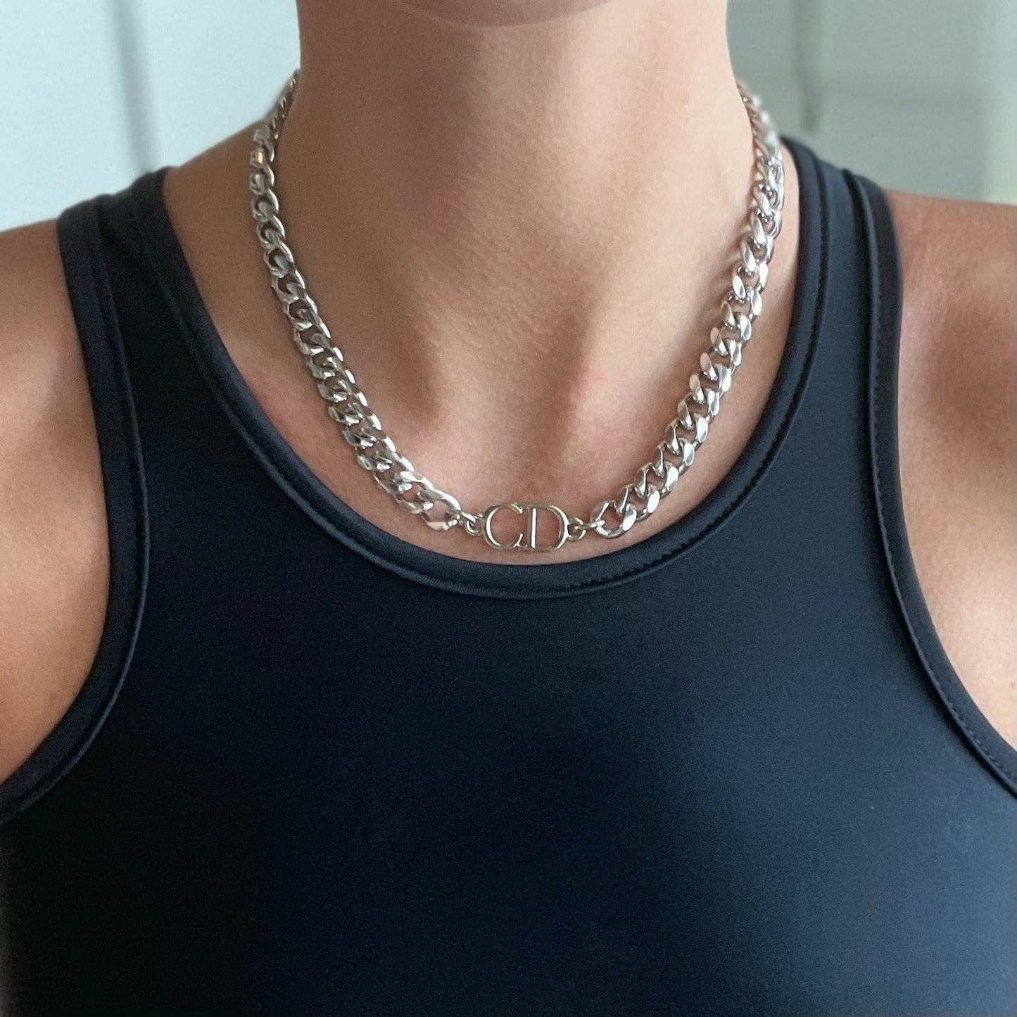 Silver CD Choker