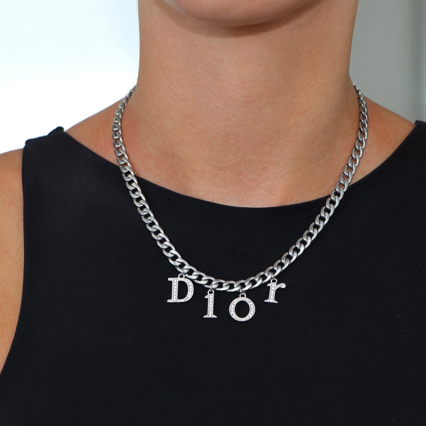 J’adore Silver Letter Necklace
