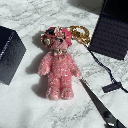 Repurposed Authentic Prada Pink tag - Necklace