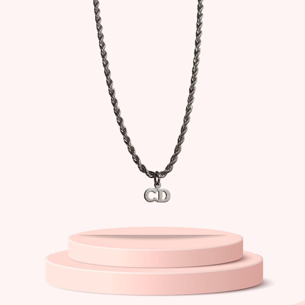Authentic Mini Dior Pendant - Reworked Necklace