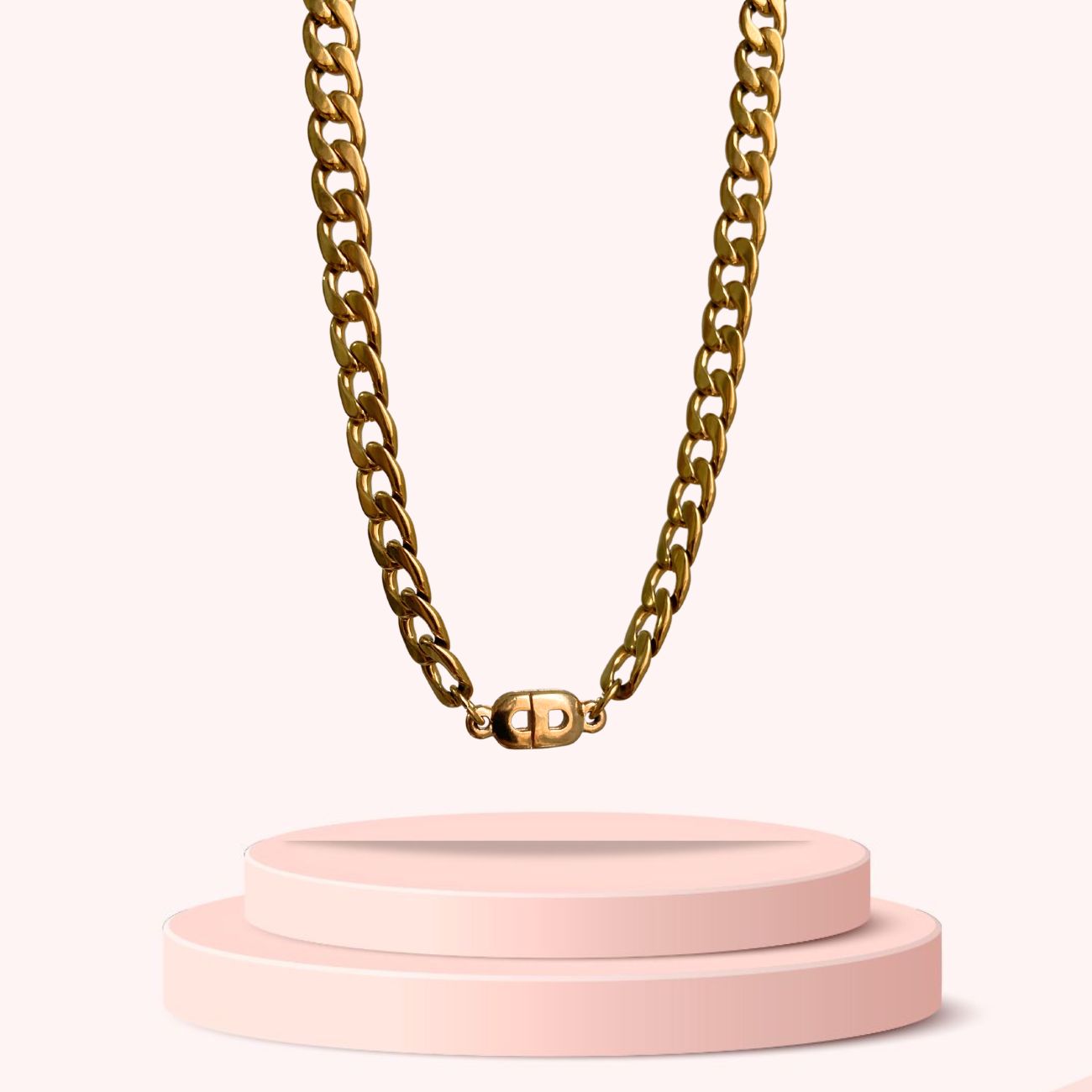Authentic Mini Dior pendant -Repurposed Choker