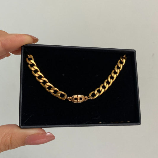 Authentic Mini Dior pendant -Repurposed Choker