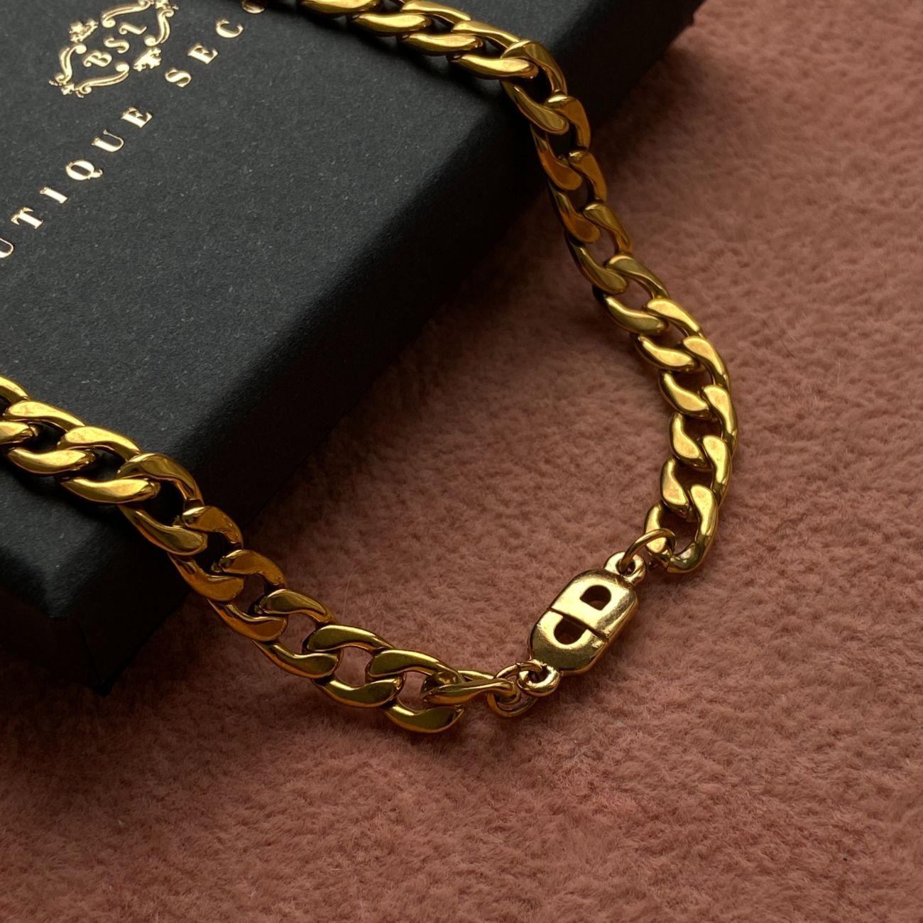 Authentic Mini Dior pendant -Repurposed Choker