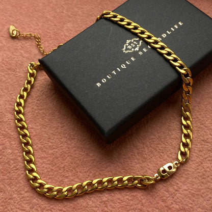 Authentic Mini Dior pendant -Repurposed Choker