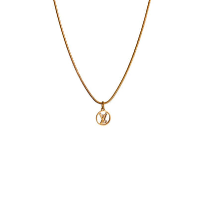 Authentic Louis Vuitton Logo Blooming Pendant- Reworked Necklace